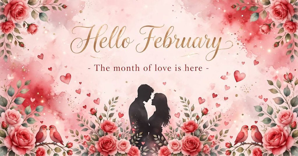 Romantic Hello February Quotes for Lovebirds
