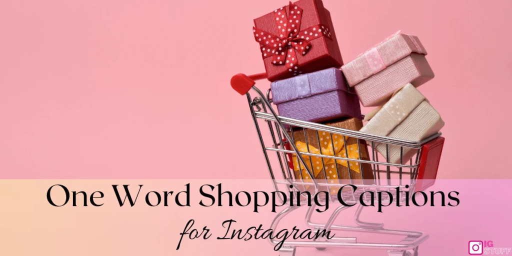 One Word Shopping Captions for Instagram