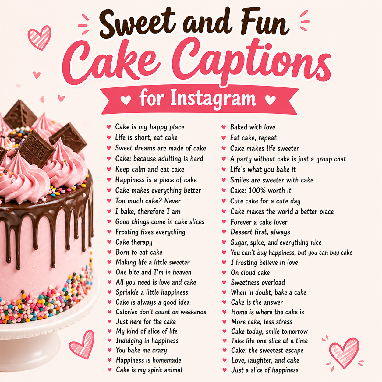 210 sweet and fun cake caption for instagram