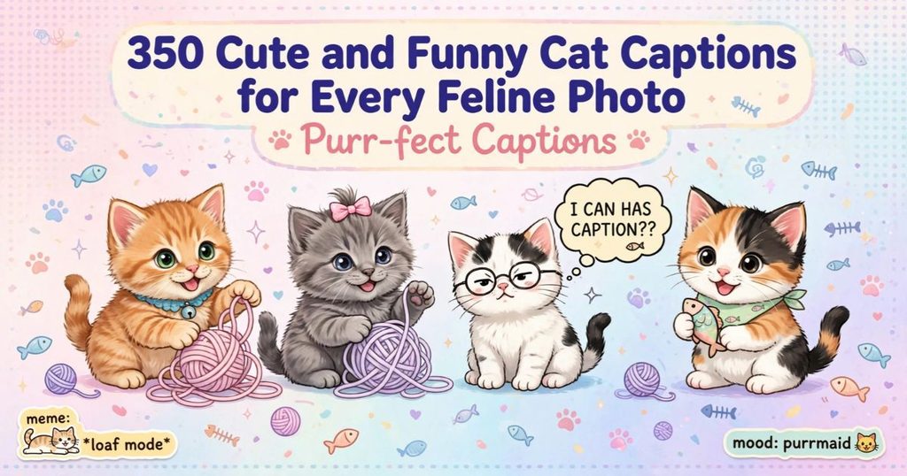 350 Cute and Funny Cat Captions for Every Feline Photo