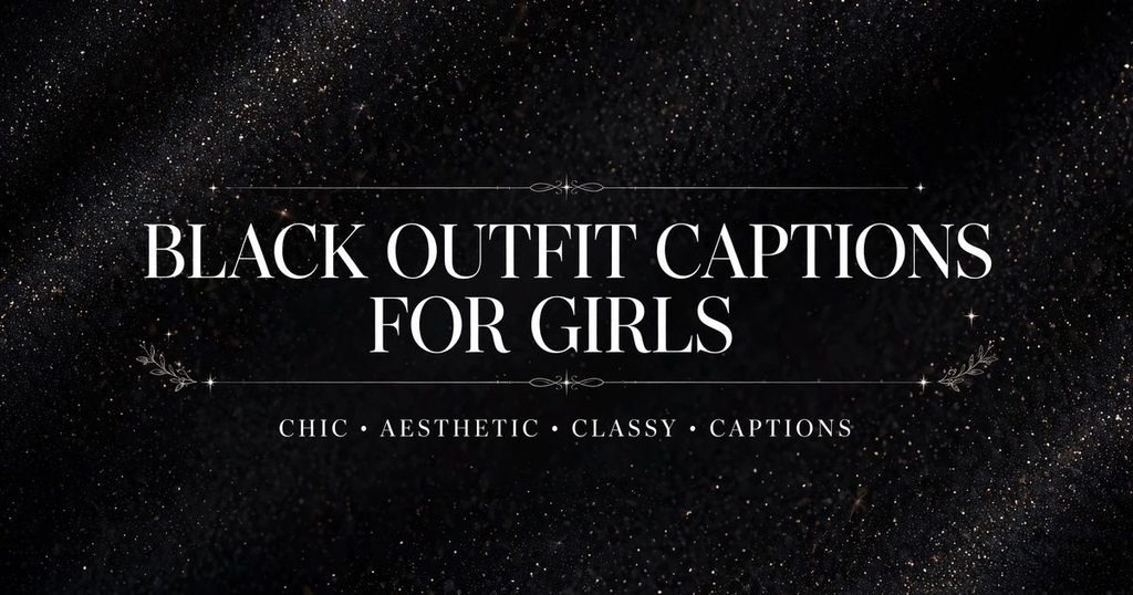 Black Outfit Captions for Girls