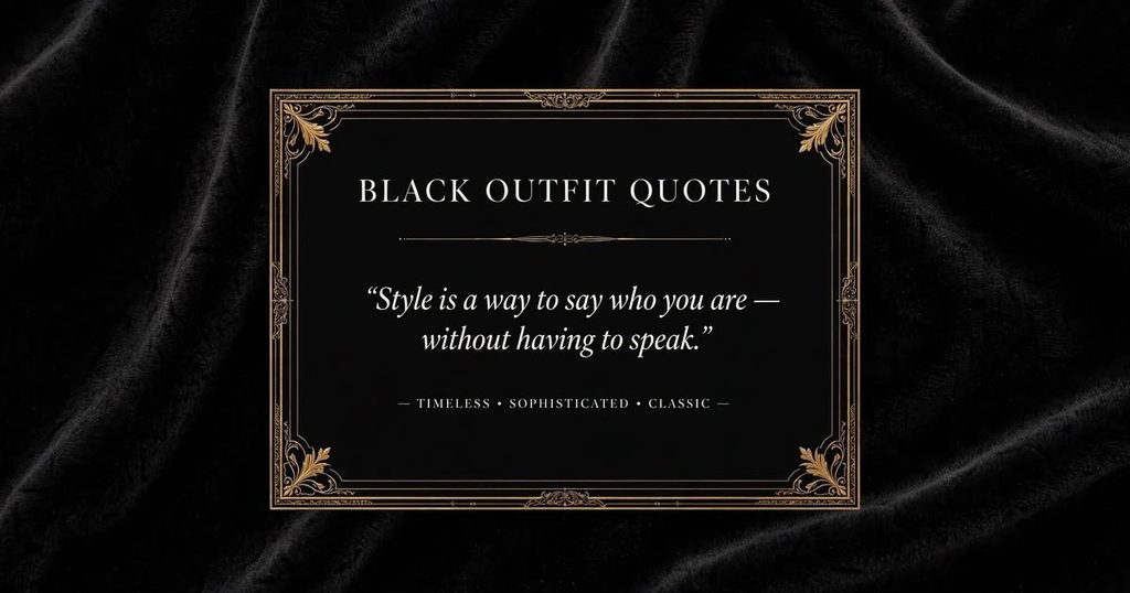 Black Outfit Quotes