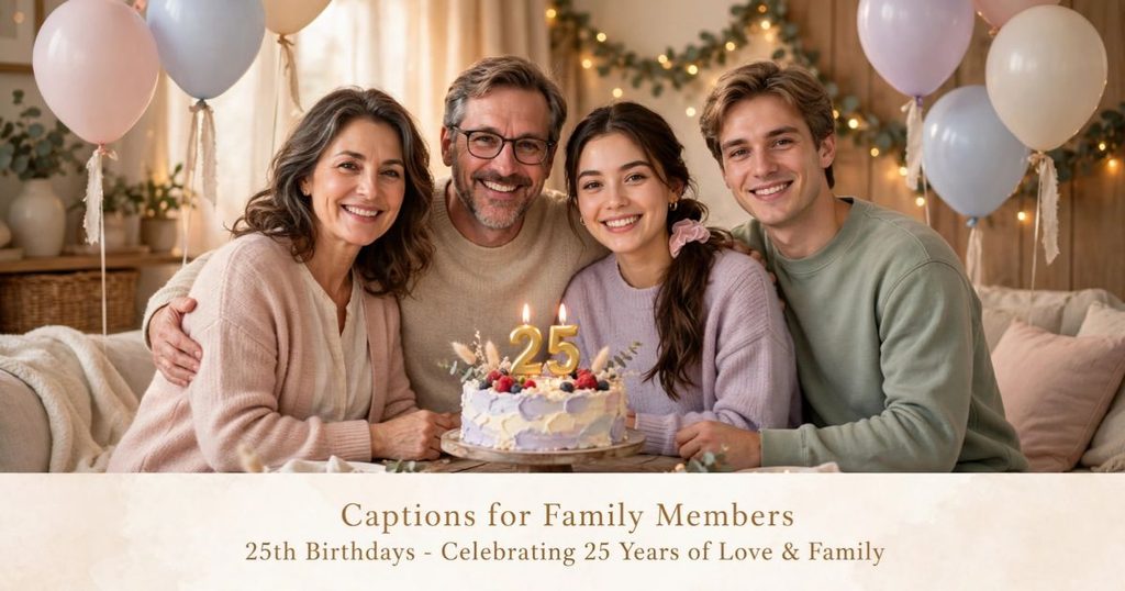 Captions for Family Members’ 25th Birthdays