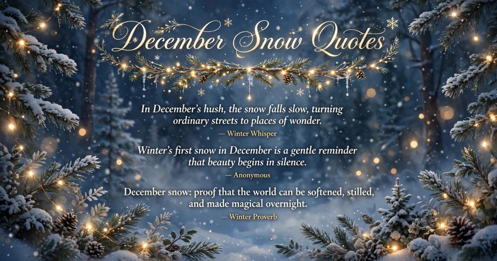 December Snow Quotes