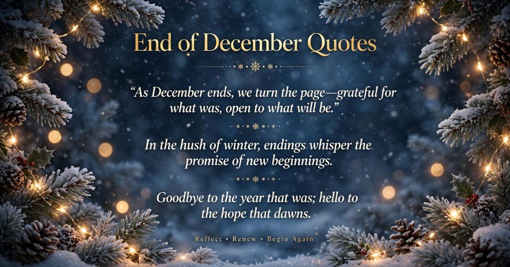 End of December Quotes