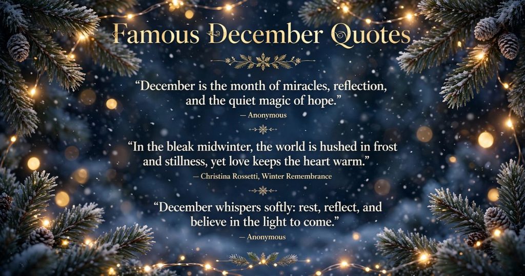 Famous December Quotes