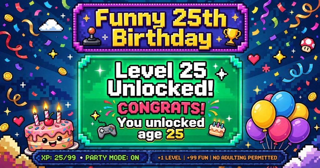 Funny 25th Birthday Captions