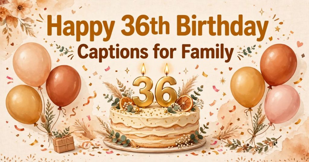Happy 36th Birthday Captions for Family