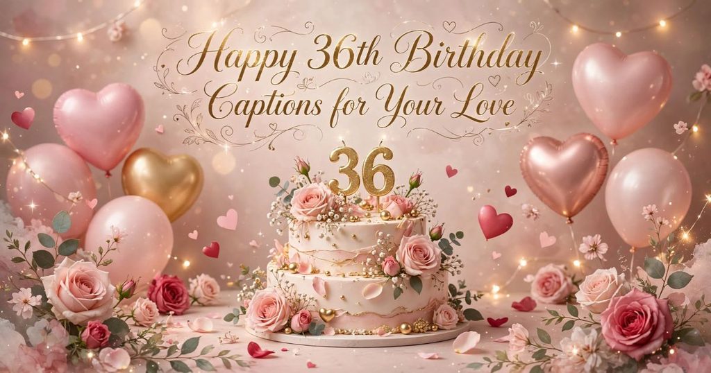 Happy 36th Birthday Captions for Your Love
