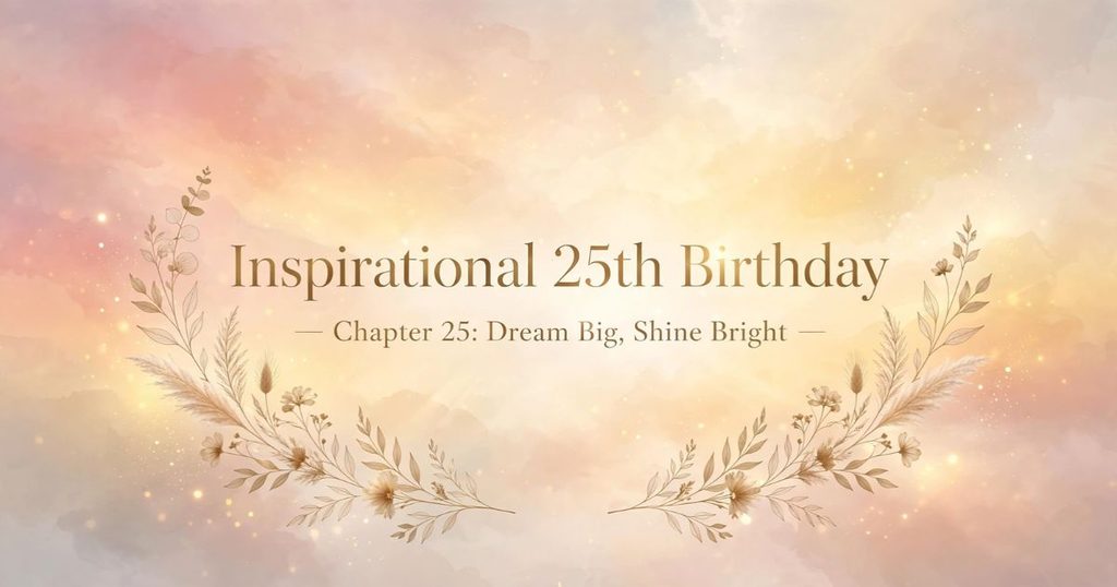 Inspirational 25th Birthday Captions