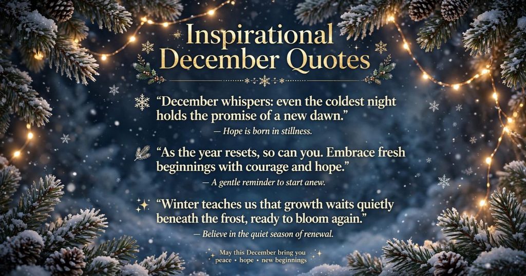Inspirational December Quotes