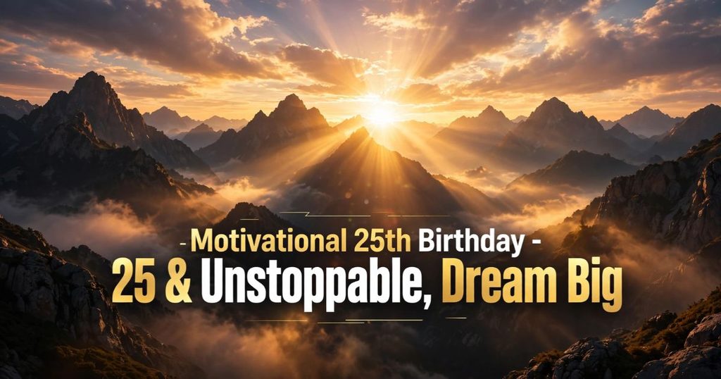 Motivational 25th Birthday Captions