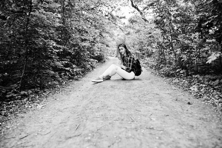 Black and White Captions for Girl