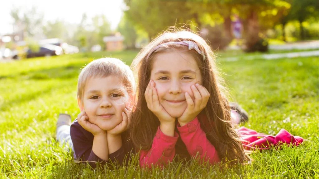 One Word Captions: Brother and Sister