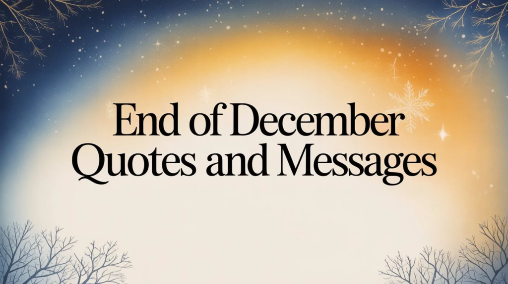 End of December Quotes