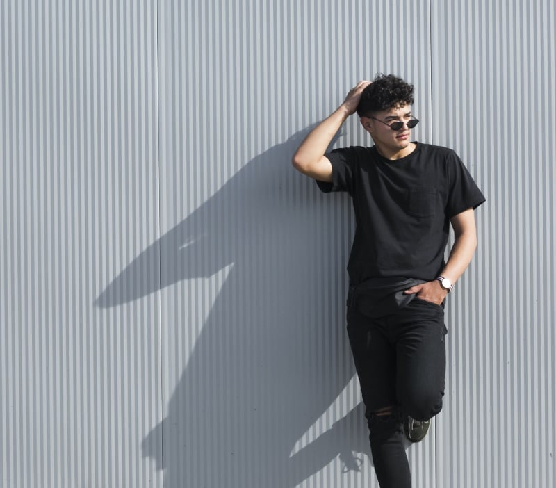 Black Outfit Captions for Boys