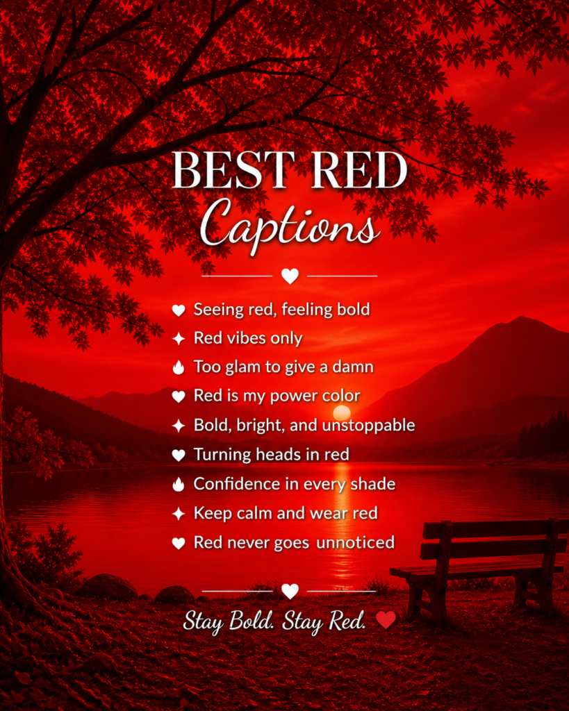 Best Red Captions for Instagram