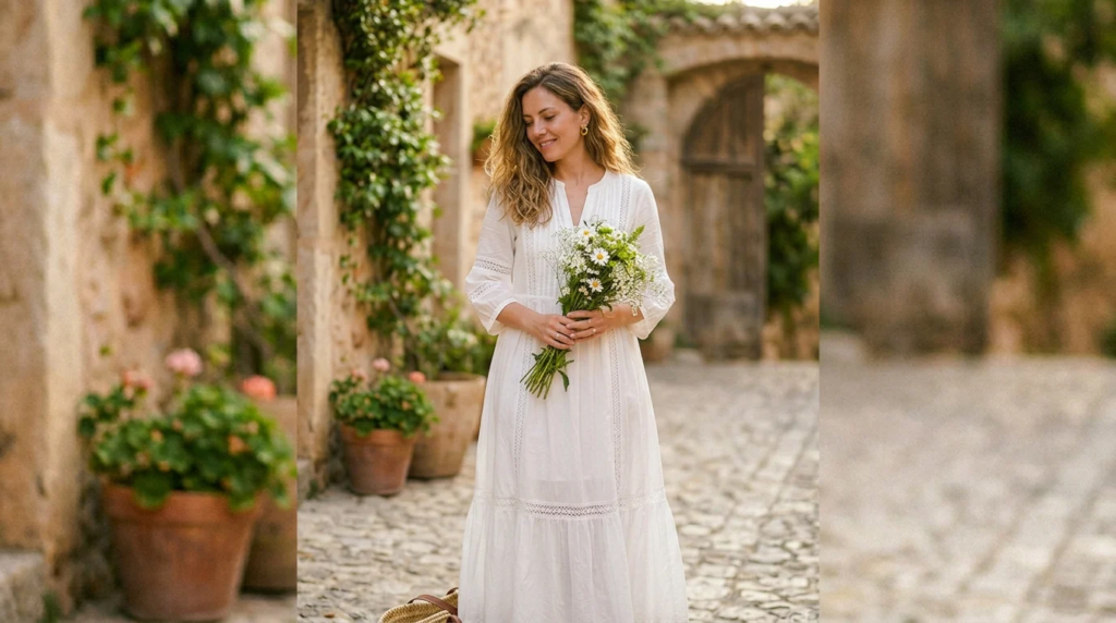 White Dress Captions for Instagram