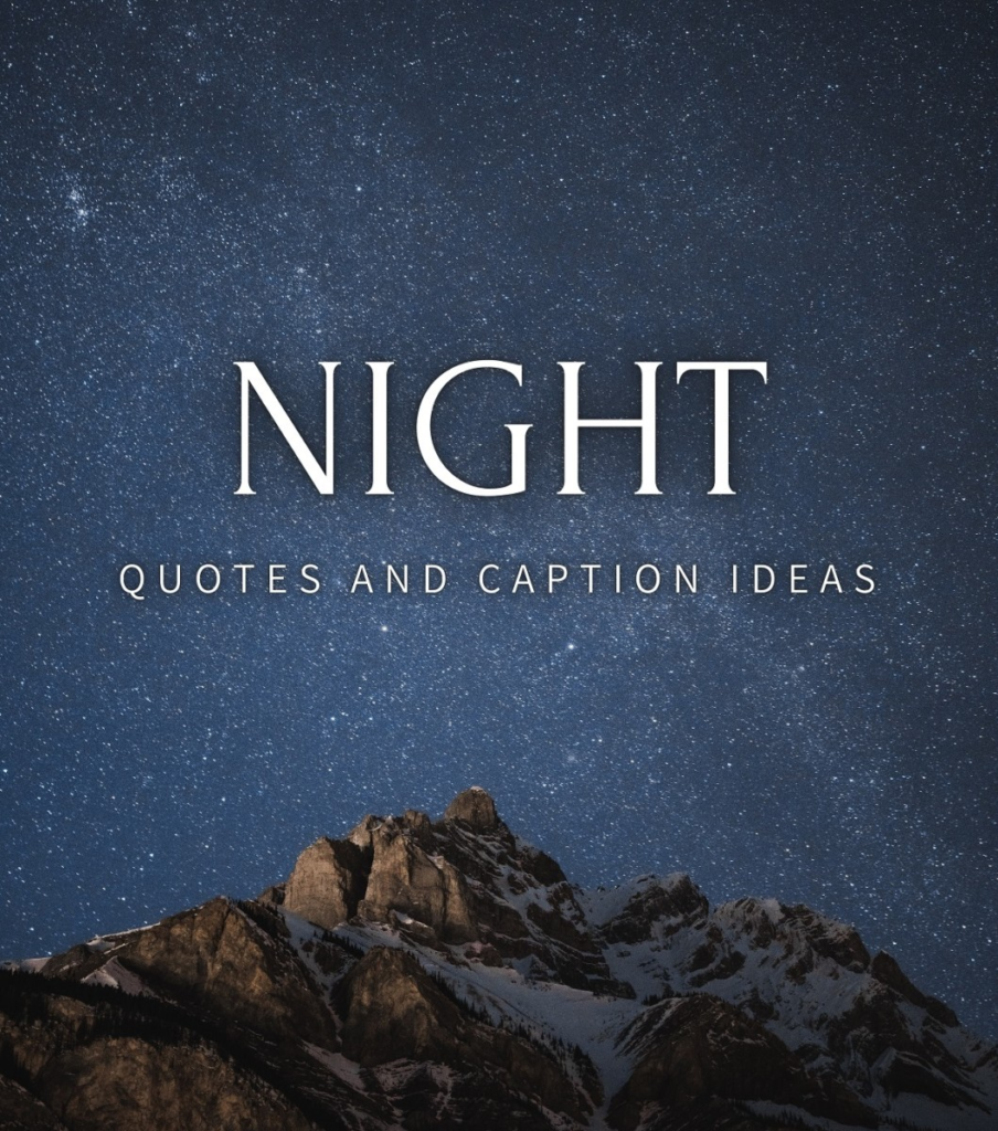 One Word Night Captions for Instagram