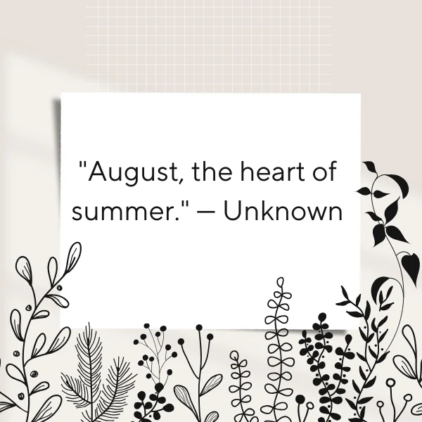 Short Quotes for August