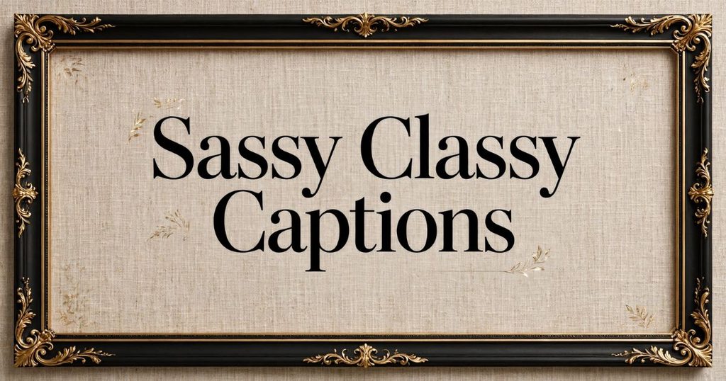 Sassy Classy Captions for Instagram