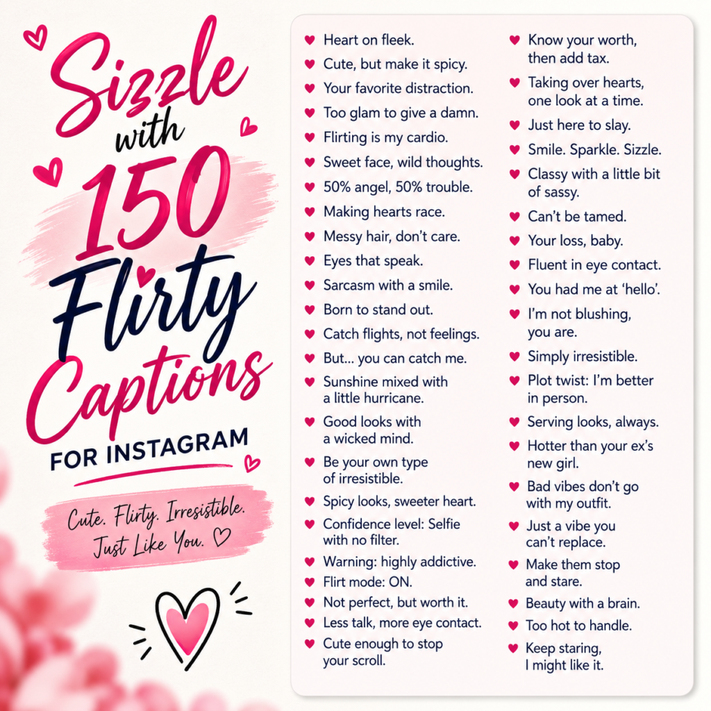 Sizzle with 150 flirty captions